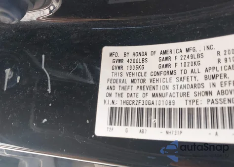 2016 Honda Accord Lx из США, поврежденный, VIN 1HGCR2F30GA101089